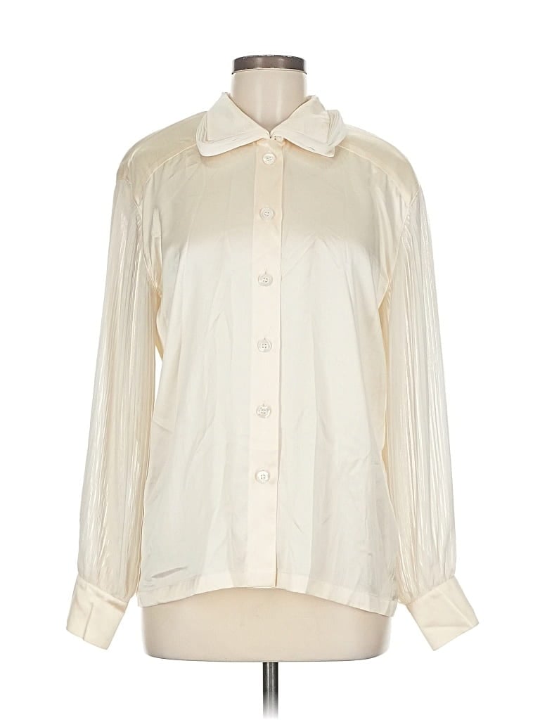 Pre-owned Escada By Margaretha Ley Long Sleeve Blouse In White