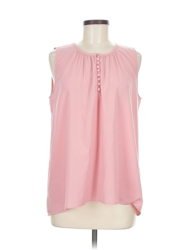 Pre-owned Ann Taylor Sleeveless Blouse In Pink