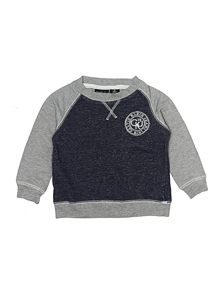 Pre-owned Calvin Klein Jeans Est.1978 Kids' Calvin Klein Jeans 3/4 Sleeve T-shirt In Gray