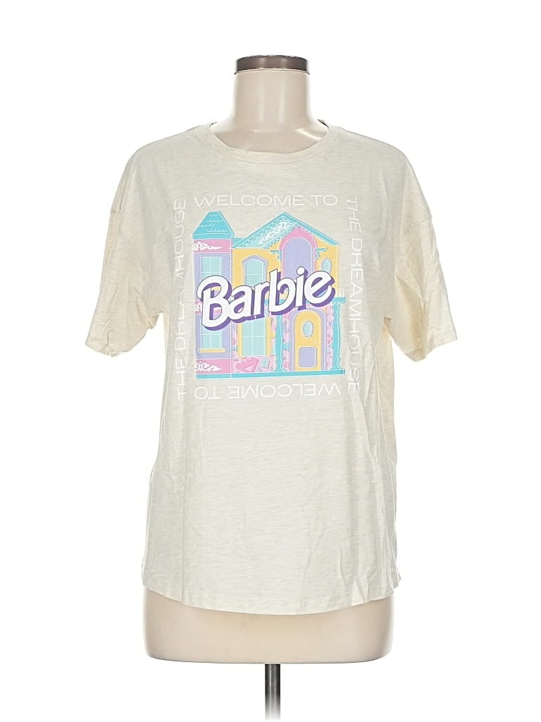 Pre-owned Instant Message Short Sleeve T-shirt In Brown