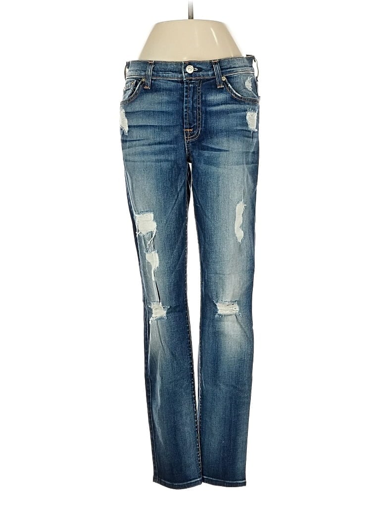 Pre-owned 7 For All Mankind Jeans In Blue
