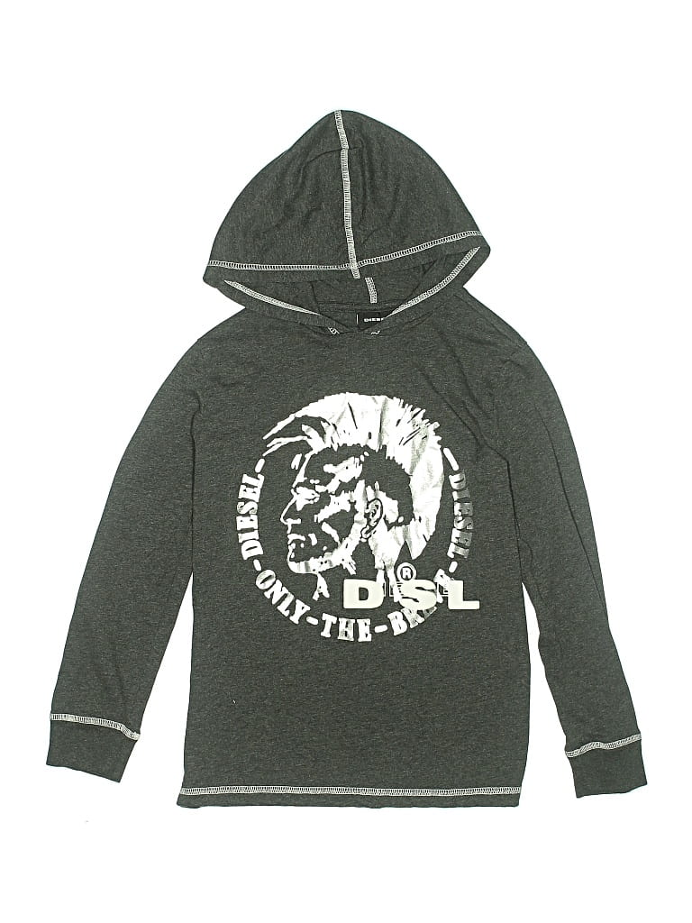 Pre-owned Diesel Kids' Long Sleeve T-shirt In Gray