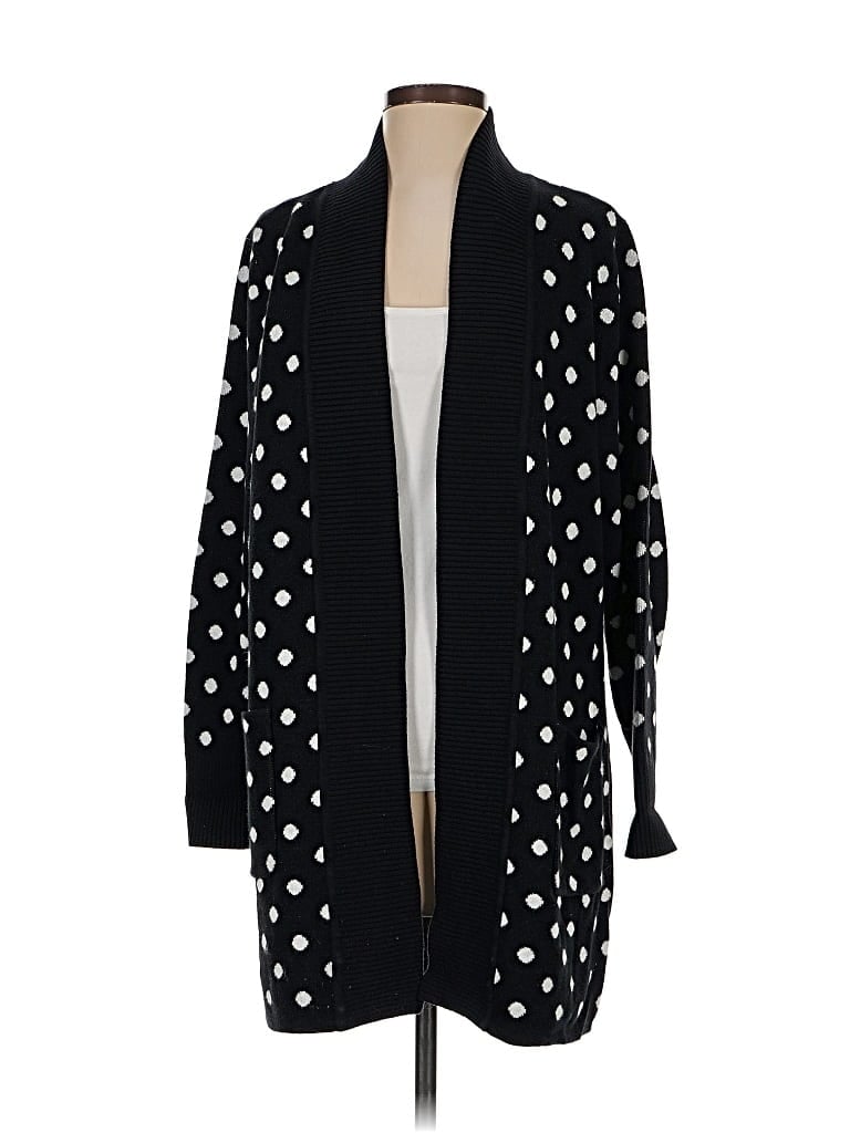 Pre-owned Isaac Mizrahi Live Cardigan Sweater In Black