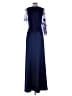 Theia 100% Polyester Blue Cocktail Dress Size 4 - photo 2