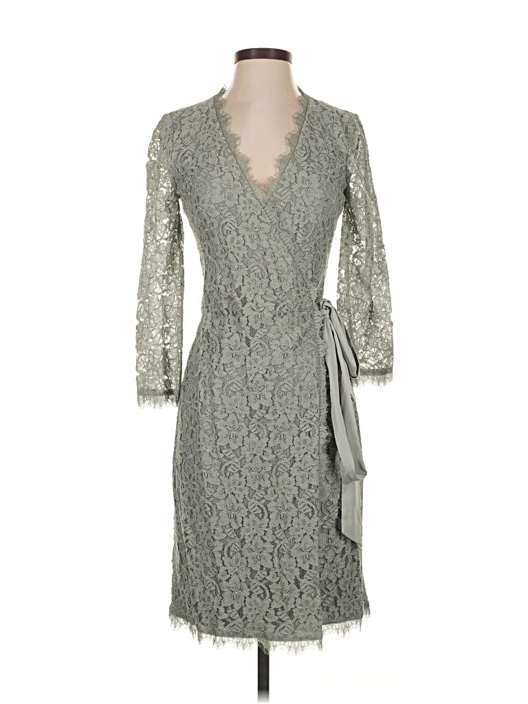 Pre-owned Diane Von Furstenberg Casual Dress In Gray