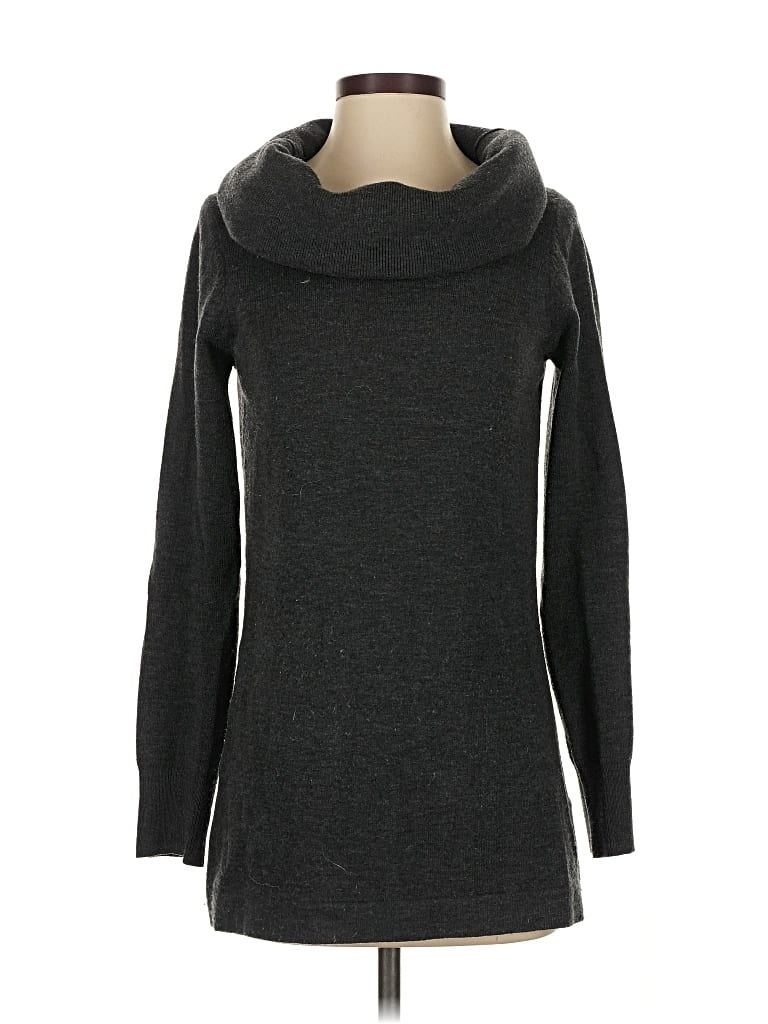 Pre-owned French Connection Long Sleeve Top Gray Cowl Neck Tops