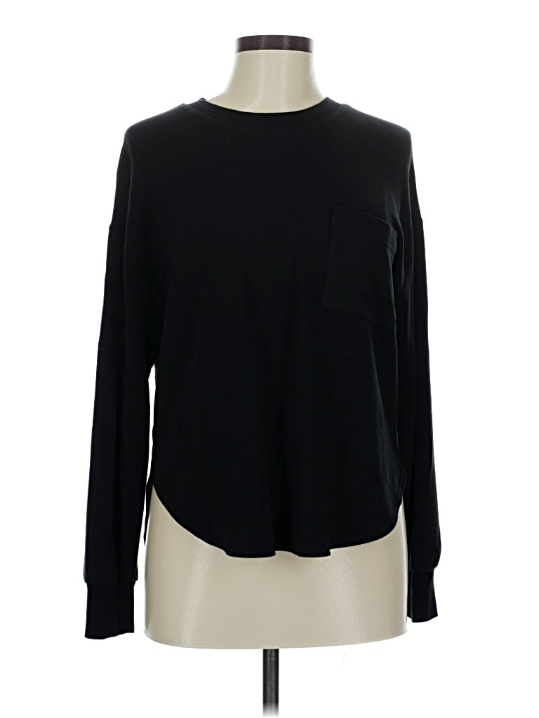 Pre-owned Lou & Grey Pullover Sweater In Black