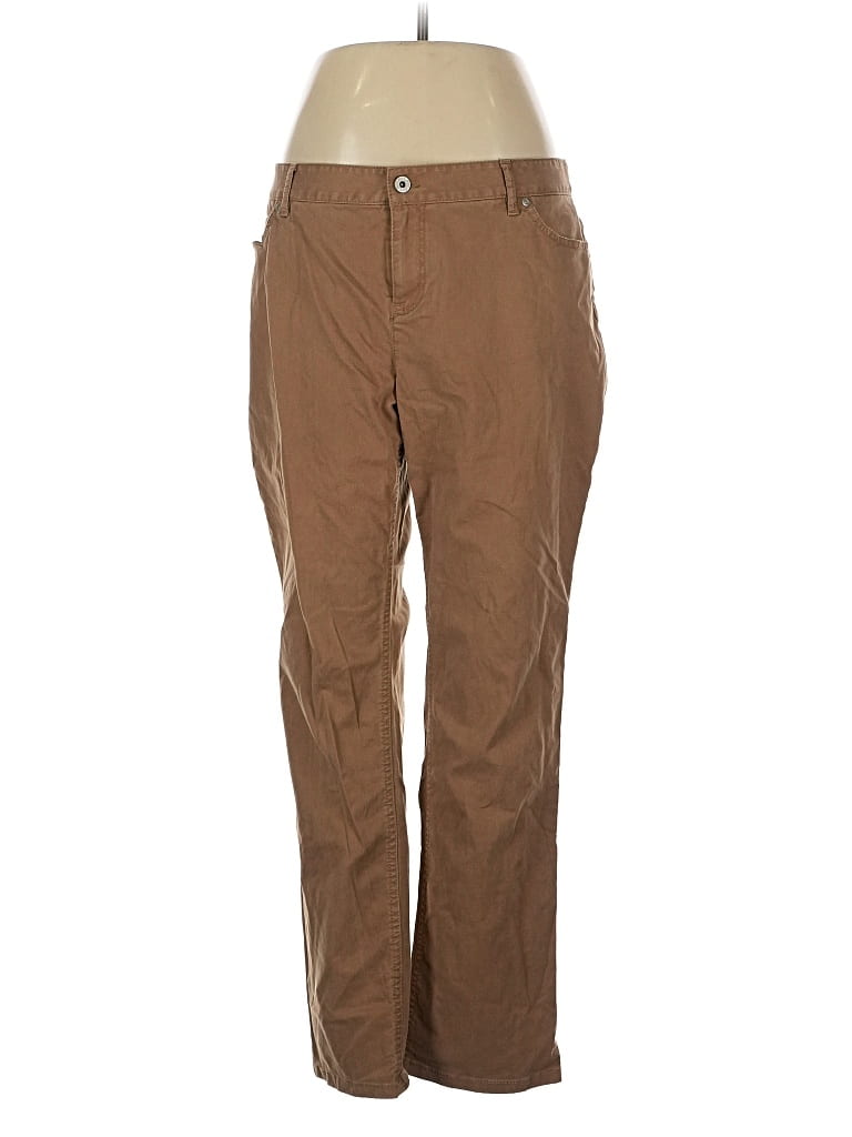 Pre-owned Jjill Khaki Pant In Brown