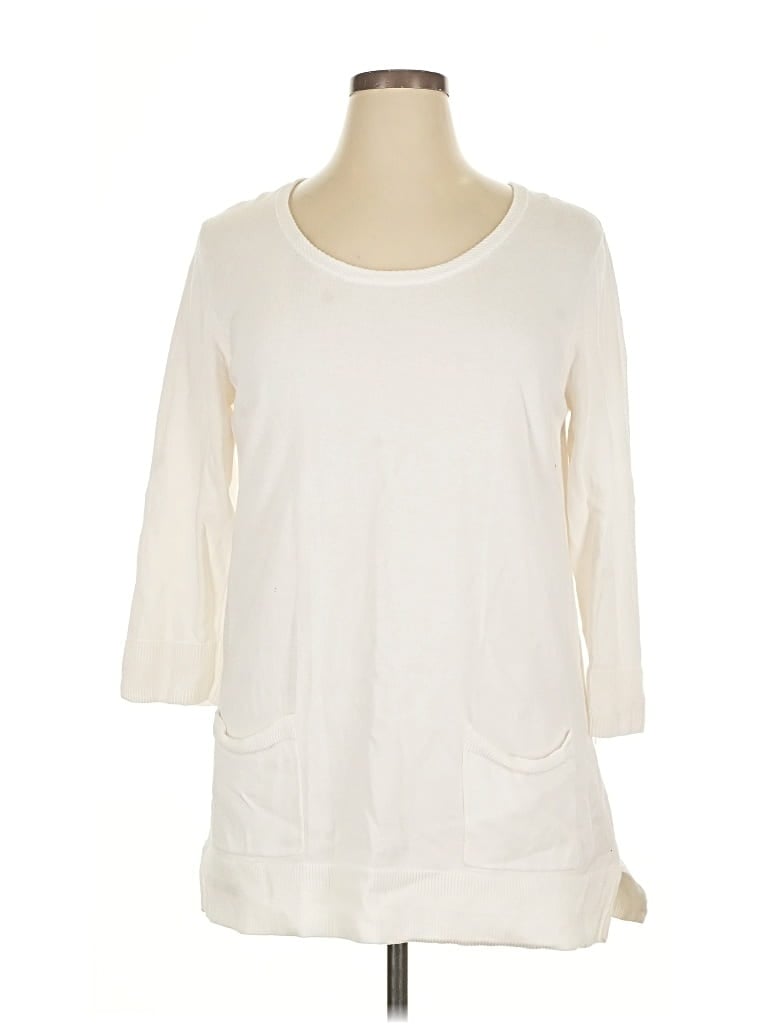 Pre-owned Jeanne Pierre Pullover Sweater In White