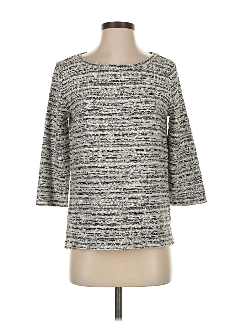 Pre-owned Ann Taylor Loft Pullover Sweater In Gray