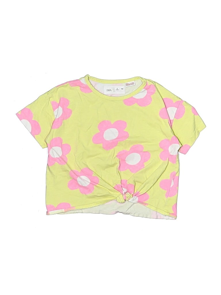 Pre-owned Zara Kids' Short Sleeve T-shirt In Pink