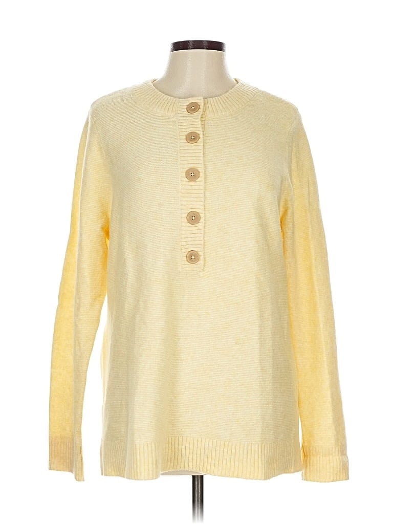 Pre-owned Purejill Cardigan Sweater In Yellow
