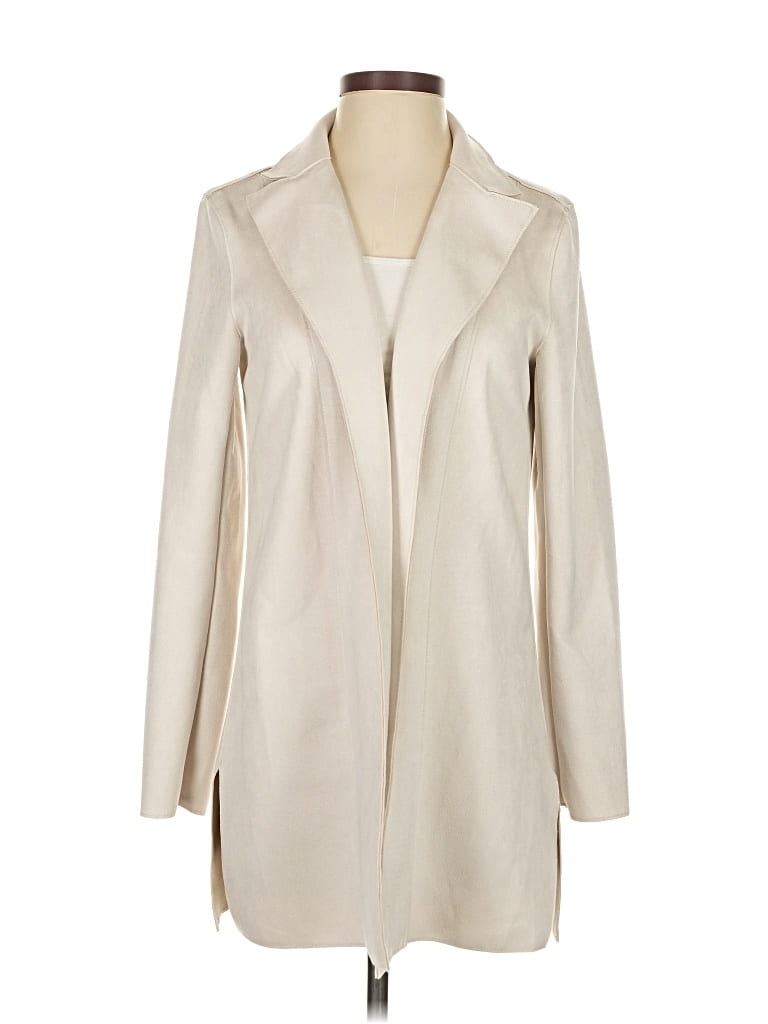 Pre-owned Joan Vass Coat In White