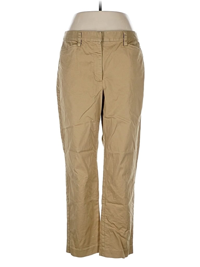 Pre-owned Lands' End Khaki Pant In Brown