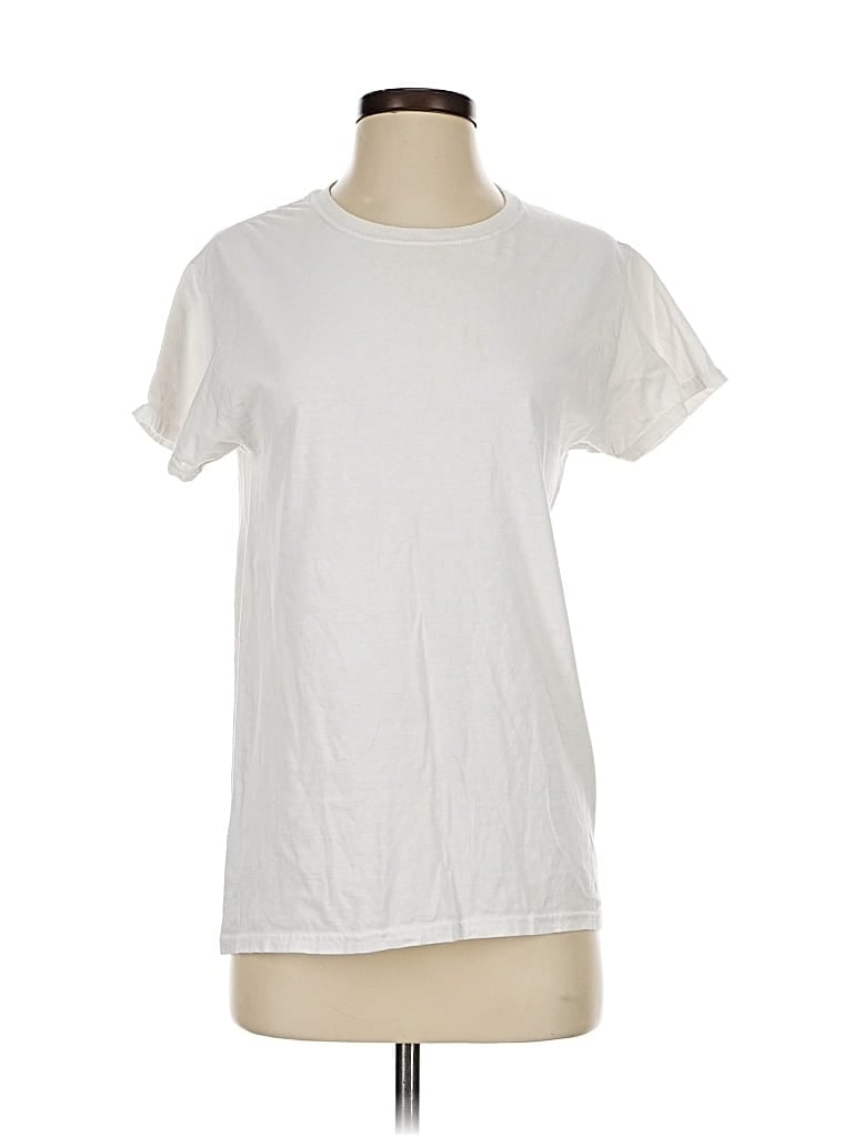 Pre-owned Fruit Of The Loom Short Sleeve T-shirt In White