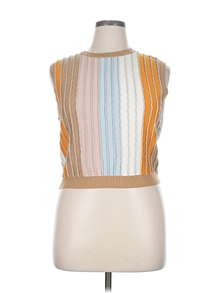 Pre-owned Eva Franco Sweater Vest In Yellow