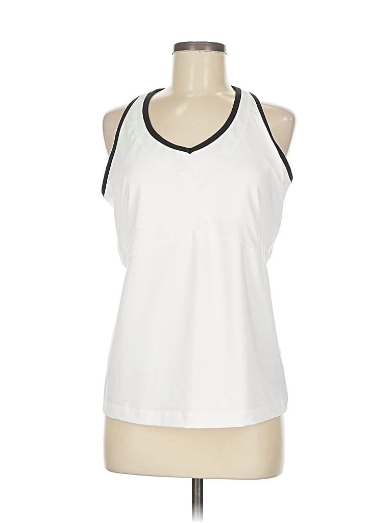 Pre-owned Sjb Active By St. John's Bay Active Tank Top In White