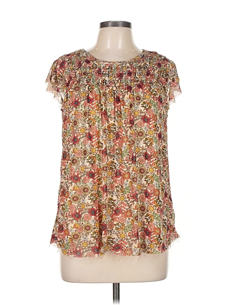 Pre-owned Jane And Delancey Sleeveless Blouse In Brown