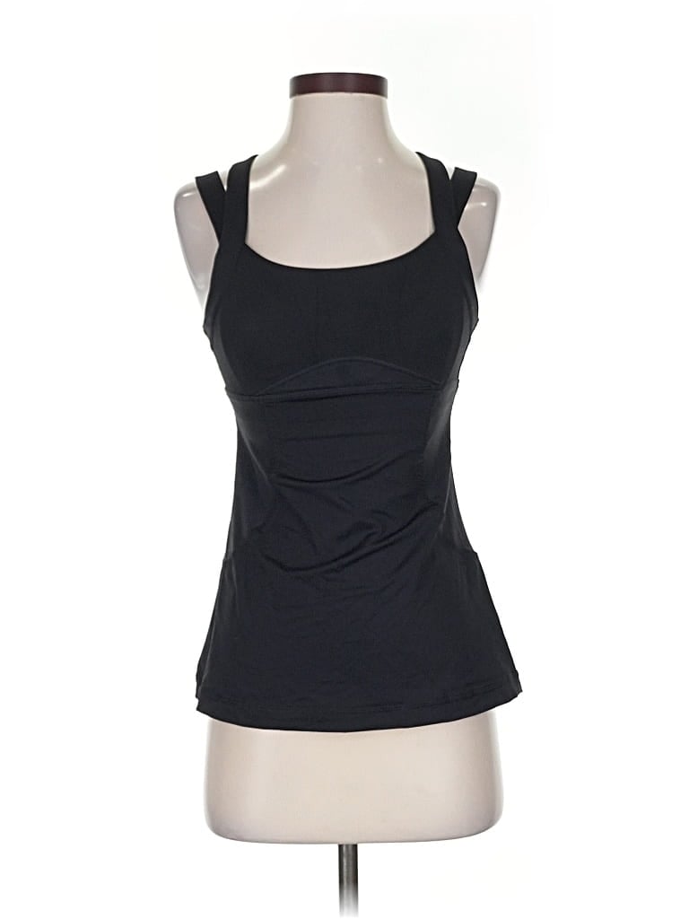 Pre-owned Lululemon Athletica Tank Top Black Strapless Neckline Tops