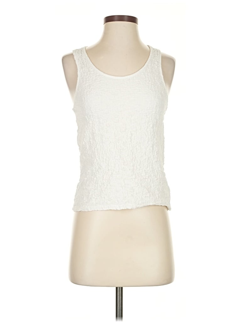 Pre-owned Mng Tank Top Ivory Halter Neckline Tops In White
