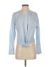 1901 100% Cotton Blue Long Sleeve Blouse Size S - photo 1