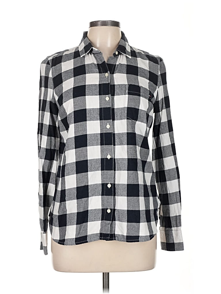 Pre-owned Tommy Hilfiger Long Sleeve Button Down Shirt In Black