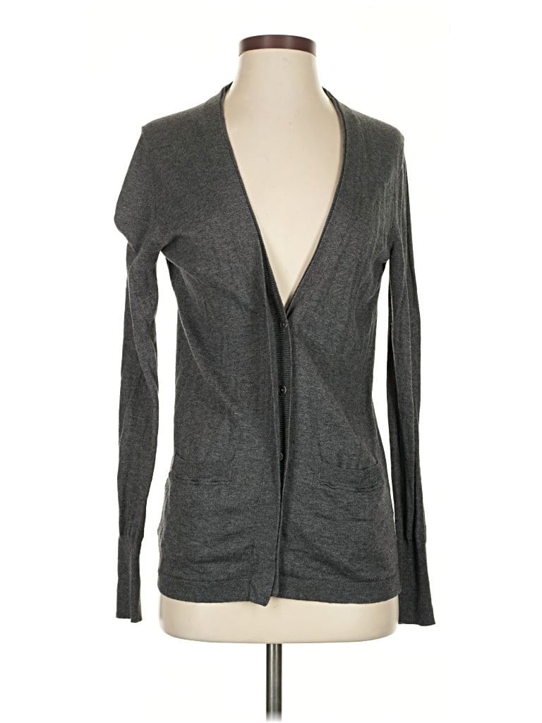 Pre-owned Ann Taylor Loft Cardigan Sweater In Gray