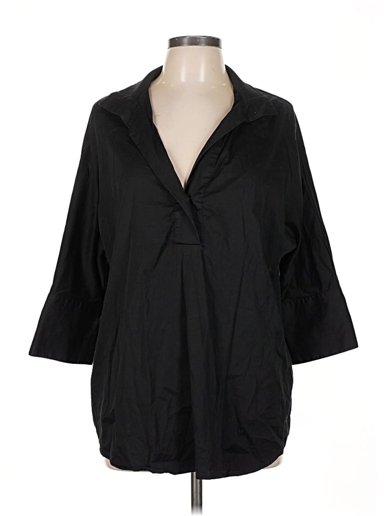 Pre-owned Tuckernuck 3/4 Sleeve Button Down Shirt In Black