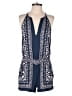 BCBGMAXAZRIA 100% Polyester Paisley Blue Romper Size XS - photo 1