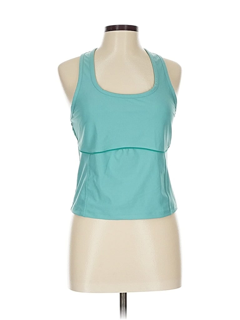 Pre-owned Active By Old Navy Tank Top Teal Halter Neckline Tops In Blue