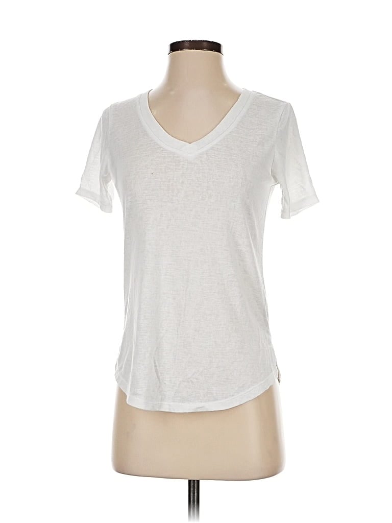 Pre-owned Athleta Short Sleeve T-shirt In White