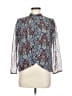 Walter Baker 100% Polyester Paisley Blue Black 3/4 Sleeve Blouse Size M - photo 1