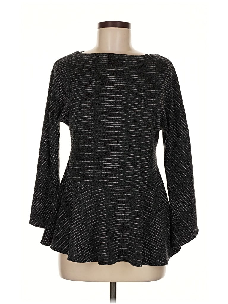 Pre-owned Nally & Millie Long Sleeve Blouse In Gray