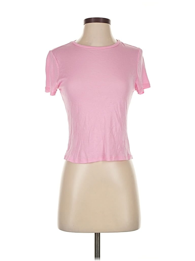 Pre-owned Alice And Olivia Alice + Olivia Short Sleeve T-shirt In Pink
