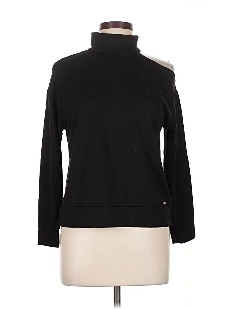 Pre-owned Nine West Long Sleeve Turtleneck In Black