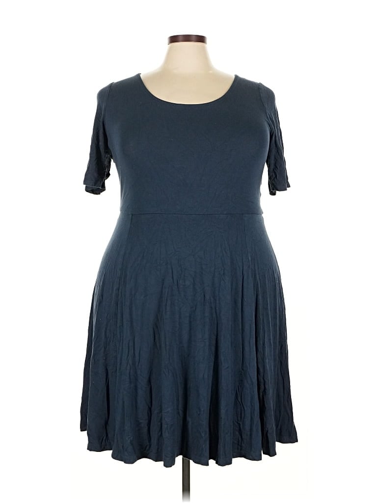 Pre-owned Ava & Viv Casual Dress In Blue