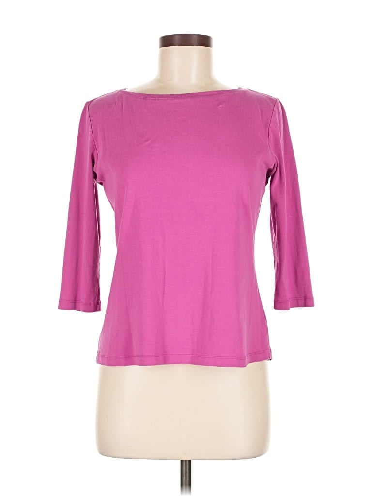 Pre-owned Talbots 3/4 Sleeve T-shirt In Pink