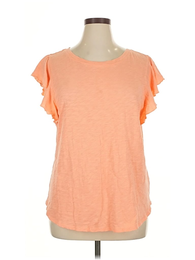 Pre-owned Caslon Short Sleeve T-shirt In Orange