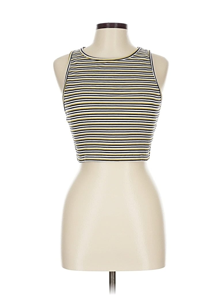 Pre-owned Trafaluc By Zara Tank Top Gold Halter Neckline Tops
