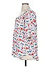 Chris & Carol 100% Polyester Floral White Short Sleeve Blouse Size 1X - photo 5