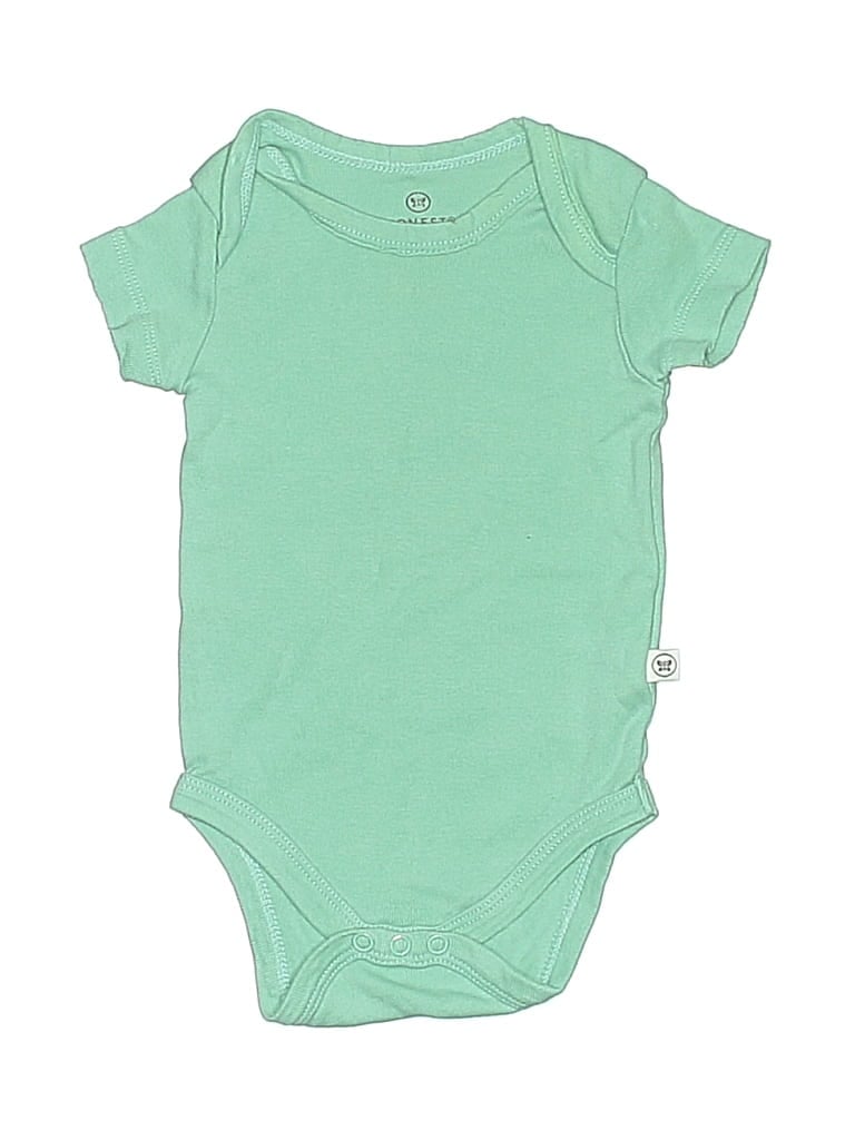 Pre-owned Honest Baby Clothing Babies' Short Sleeve Onesie In Green