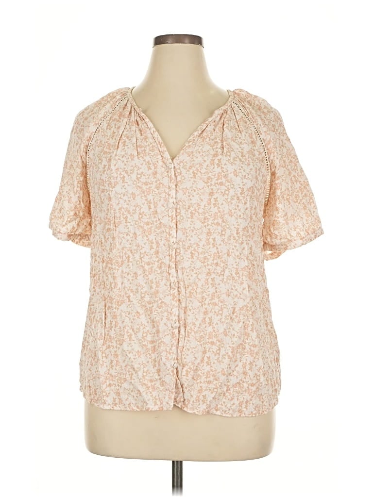 Pre-owned Angels Short Sleeve Blouse In Brown
