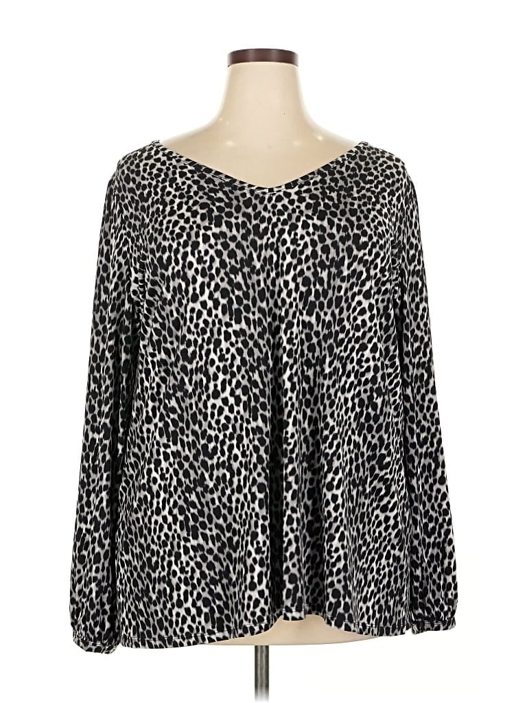 Pre-owned Torrid Long Sleeve Blouse In Black