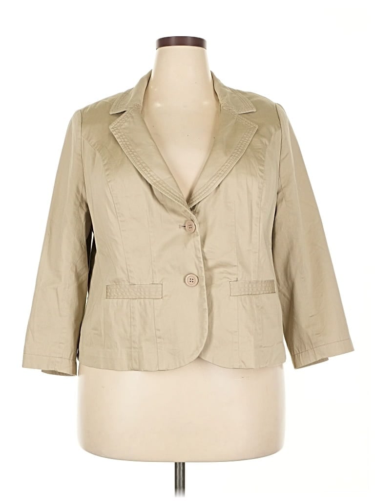 Pre-owned Lane Bryant Blazer Jacket In Brown