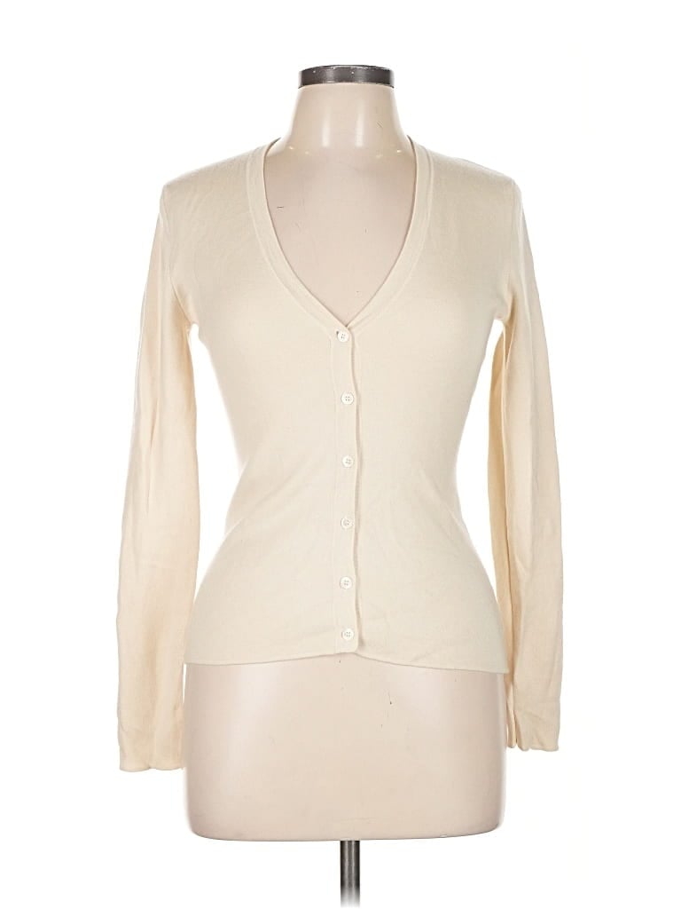 Pre-owned Michael Kors Cardigan Sweater In White