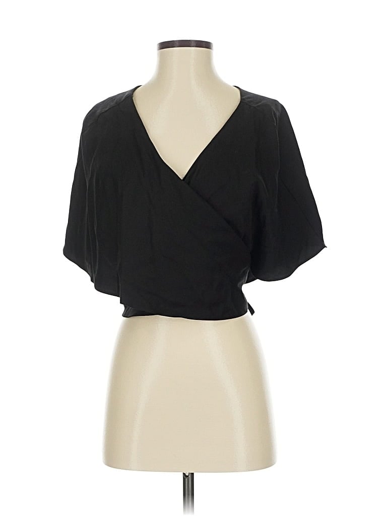 Pre-owned Vetta Long Sleeve Blouse In Black