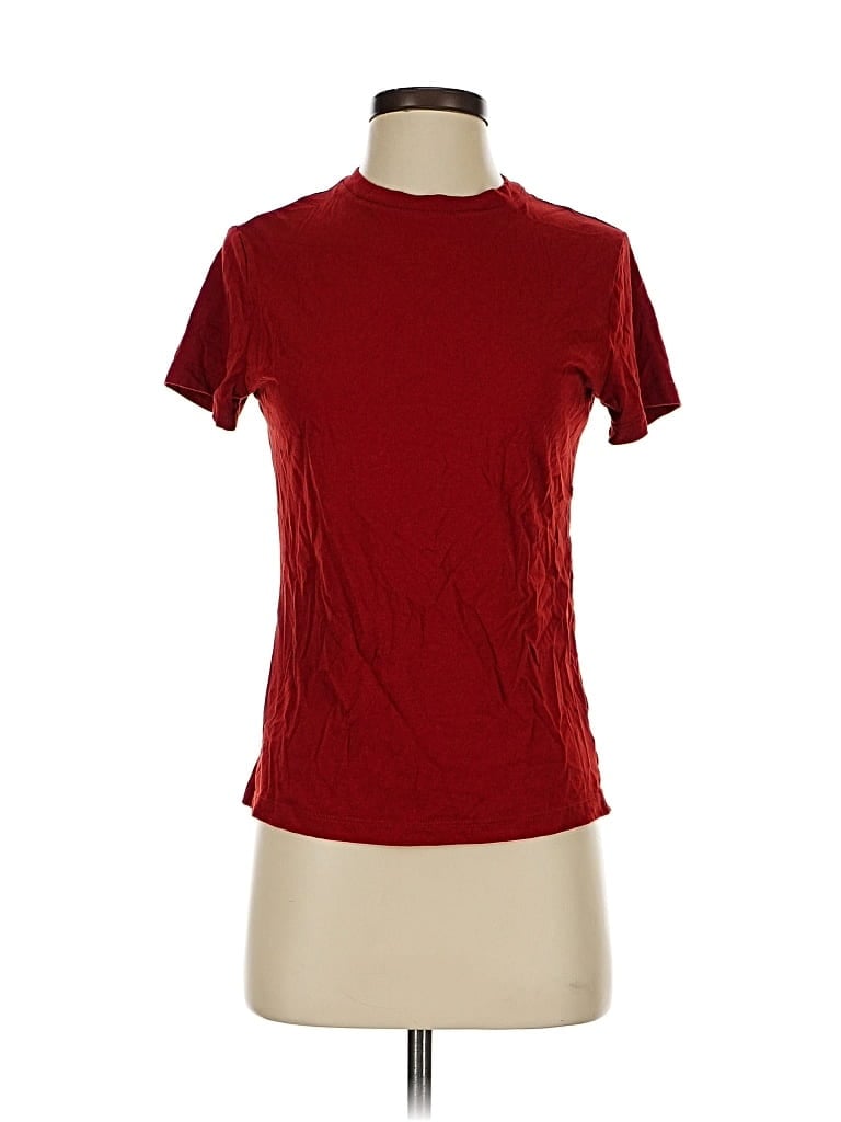 Pre-owned A New Day Short Sleeve Turtleneck In Burgundy