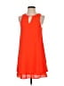 Everly 100% Polyester Solid Orange Casual Dress Size S - photo 1