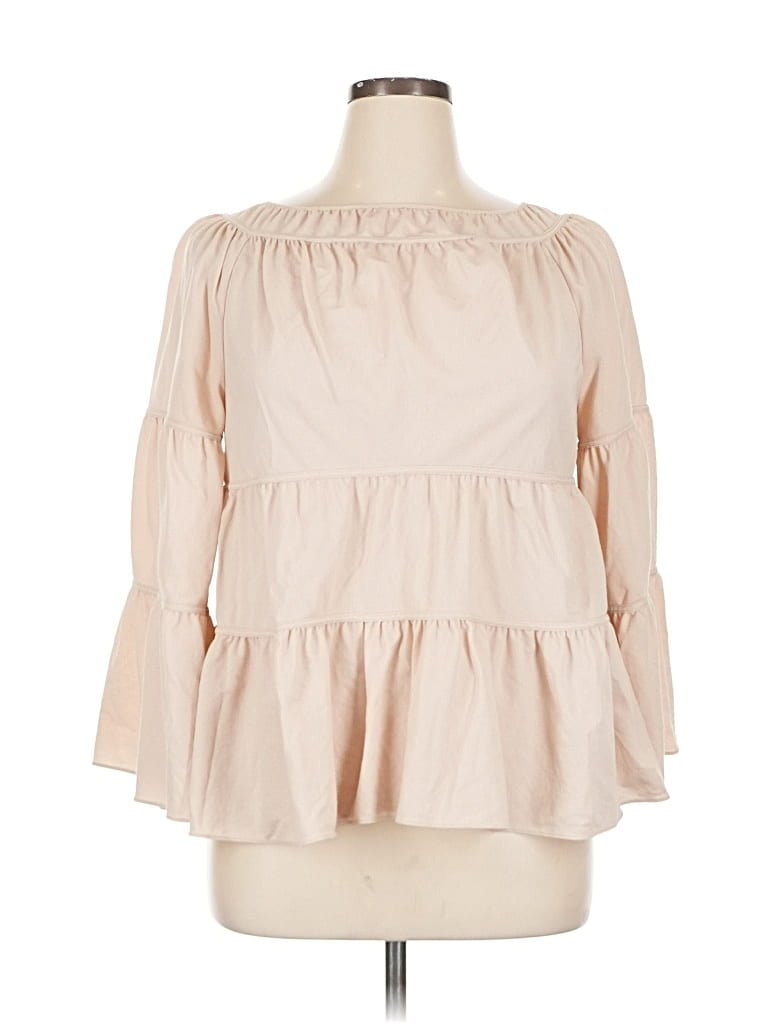 Pre-owned Rebecca Taylor 3/4 Sleeve T-shirt In Brown