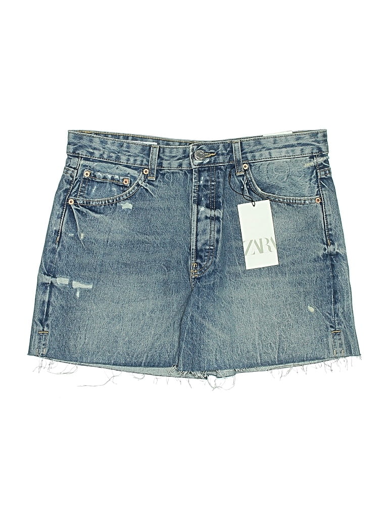 Zara Denim Shorts In Blue